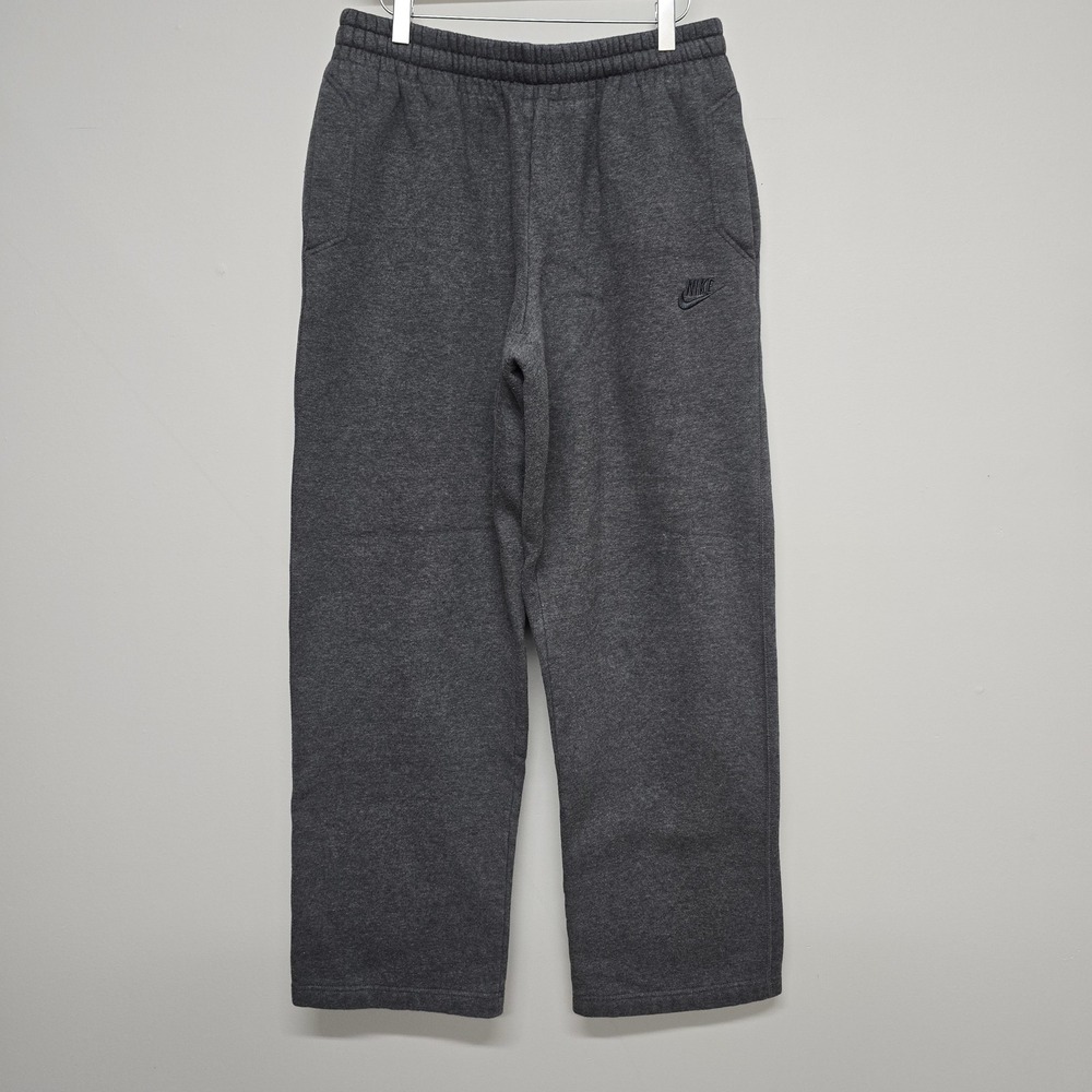 Nike Sportswear Sweatpants Mens M Gray Wide Leg Fleece Fleece Pants Y2K Gorpcore